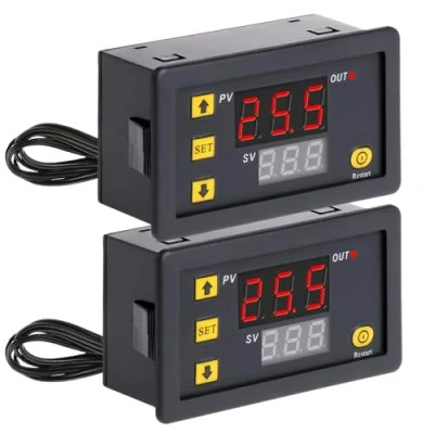 Immagine di regolatore di temperatura W3230 DC 12 V, 2 pezzi: digitale, termostato display per riscaldamento, raffreddamento, acquario, incubatore,