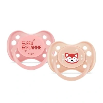 Immagine di DODIE, Ciuccio Anatomico Tetine Bambino + 6 Mesi, Senza BPA, Resistente, Rosa, Bambina, Panda, Confezione da 2