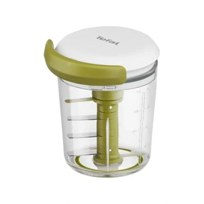 Immagine di Tefal 5 Second Chopper Shaker K16441 secondi, tritatutto manuale da 450 ml, tritato grossolano, medio e fine, lame in acciaio inox, senza elettricità, base antiscivolo facile pulire