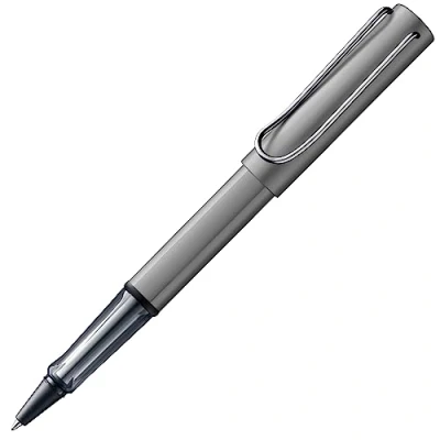 Immagine di Lamy AL star graphite roller con impugnatura trasparente ed ergonomica e larghezza di tratto M corpo in alluminio leggero ricambio 63 nero incluso