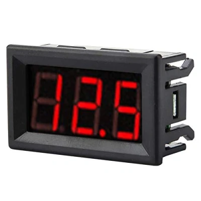 Immagine di Voltmetro Digitale 1,5 cm 3 Fili LED Pannello con Protezione Inversa DC 0 100V Rosso Blu Verde Giallo 4,8 x 2,9 0,9 (rosso)