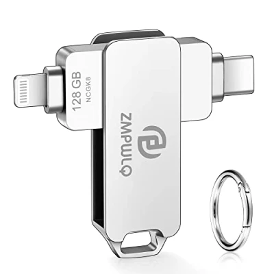 Immagine di Apple MFi 128GB Chiavetta USB C iPhone Pendrive per Pennetta Lightning Memoria Esterna Backup Flash Drive Type Trasferimento Foto iPhone/iPad/Android/Mac