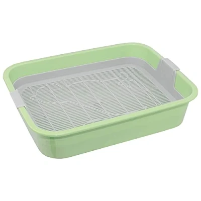 Immagine di 4BIG.FUN, prima lettiera per gatti perfetta gattini e WC Tray con filtro la pulizia lavabile anche senza disponibile in verde o grigio