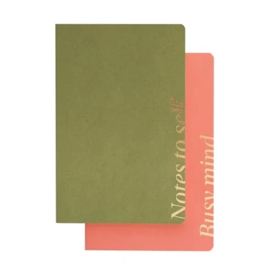 Immagine di Kokonote: Set 2 Quaderni Pesto Blossom Pack A5 rilegatura cucita, carta 100g/m², Bullet journal Kokonote, Quaderno appunti Basic Studio Collection