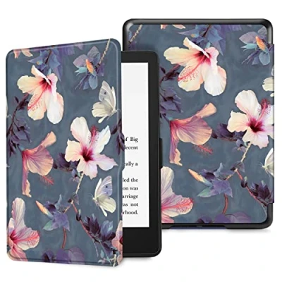 Immagine di FINTIE Custodia Per 6,8&quot; Kindle Paperwhite (11ª Generazione 2021) e Signature Edition, Sottile Leggero Protettiva Cover con Funzione Auto Sveglia/Sonno, Blooming Hibiscus