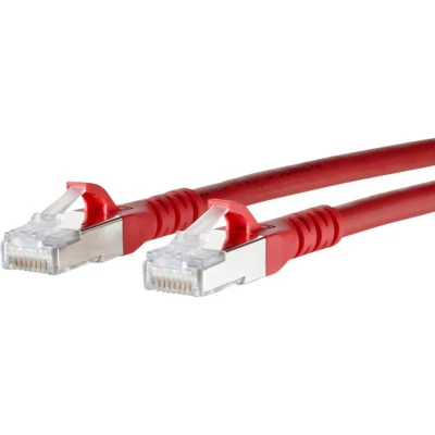 Immagine di Metz Connect 1308450566 E RJ45 cavo di rete, patch CAT 6A S/FTP 0.50 m Rosso con protezione 1 pz.