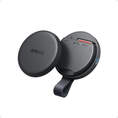 Immagine di Adattatore USB C Anker MagGo, Lettore di schede SD e TF magnetico portatile, cavo integrato, compatibile C, trasferimento dati massimo 312MB/s, upstream 10Gbps, per fotografia video editing