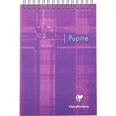 Immagine di Clairefontaine 8666C Un bloc notes da tavolo a Spirale con intestazione A5 14, 5x21 cm 160 pagine Détachables righe carta Bianca 90g copertina in laminata colore casuale
