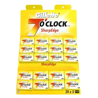 Immagine di Gillette 7 O&#039;clock Sharpedge. 100 Lamette da barba
