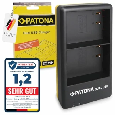 Immagine di PATONA USB C Caricabatteria Doppio per DMW BLF19, BLF19E, BLK22 Batteria Compatibile con Panasonic Lumix DC G9, S5II, GH6, GH5, GH5 II, DMC GH4, GH3