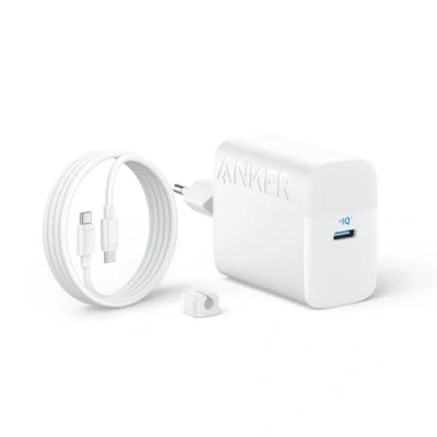 Immagine di Caricabatterie superveloce Anker USB C da 45W, con cavo C, supporta la ricarica rapida PPS per Samsung Galaxy S24 Ultra/S24/S23+/S23/S22/Note20, iPhone, Pixel e altro (cavi 1,5m inclusi)