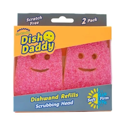 Immagine di Scrub Daddy Testine di ricambio per spazzola piatti, spazzole piatti con erogazione sapone, spugne lavaggio che cambiano consistenza, ricariche spugna rimovibile la testa del