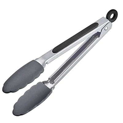 Immagine di Westmark Pinze da portata, Con ganasce in Silicone e manici gommati, Lunghezza: 27 cm, Acciaio inox/plastica/silicone, Classic Midi, Argento/nero, 16172270