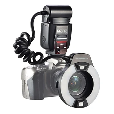 Immagine di Meike MK 14EXT iTTL TTL LED Macro Anello Flash Light per Nikon D4 D800 D5200 D7100 Fotocamera DSLR con supporto slitta a caldo