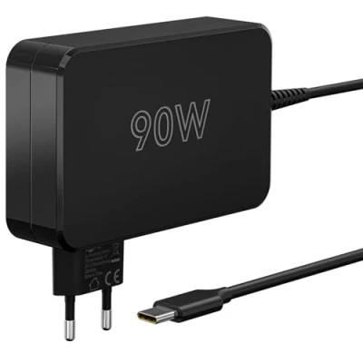 Immagine di goobay 65420 90 W USB C Caricatore Laptop con 1,8 m cavo di ricarica Power Delivery Alimentatore rete e protezione da surriscaldamento per MacBook Pro,