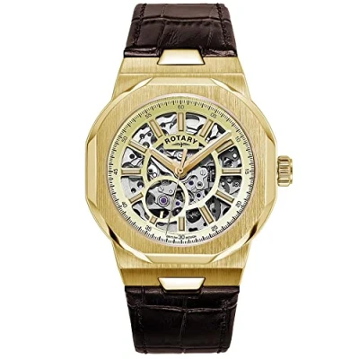 Immagine di Rotary, Orologio da polso, GS05418/03 Regent Automatico 40mm 10ATM, Oro, (Orologio polso analogico, 40 mm)