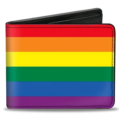 Immagine di Buckle Down Bifold Pride Accessori da Viaggio Portafoglio bi Fold, Multicolore, 4.0&quot; x 3.5&quot; Uomo