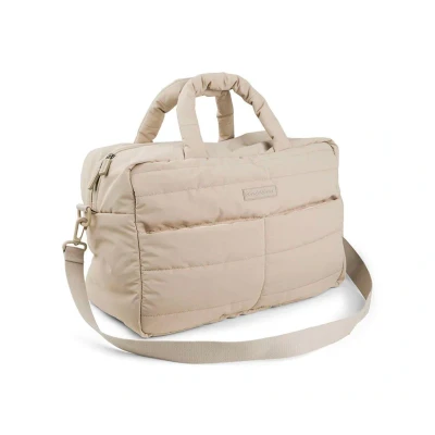 Immagine di Done by Deer Borsa per pannolini imbottita 41 x 39 21 cm Include fasciatoio Cinghie passeggino Sabbia, Beige