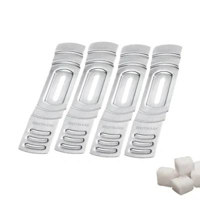 Immagine di Westmark pinze per zucchero, 4 pezzi Set di zucchero una dolcezza personalizzata Acciaio inossidabile resistente Argento, x Ø 9,5 cm
