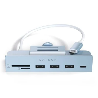 Immagine di Satechi Hub USB C a morsetto per 24!&quot; iMac Blu ST UCICHB