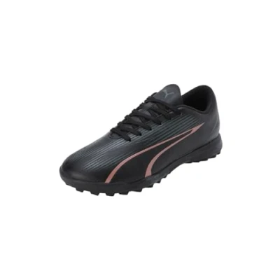 Immagine di Puma Ultra PLAY TT JR Unisex Scarpe da calcetto con tacchetti per bambini, Taglia: 28, Black/copper rose Sintetico