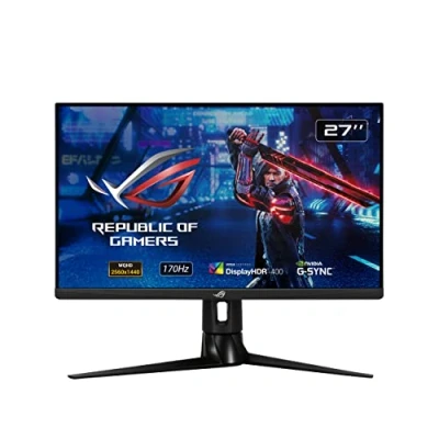 Immagine di ASUS ROG Strix XG27AQ Monitor Gaming 27, WQHD (2560x1440), Fast IPS, fino a 170Hz, Tempo Di Risposta 1ms, ELMB SYNC, G HDR 400, Illuminazione Aura Sync RGB, Posizione Regolabile, Nero