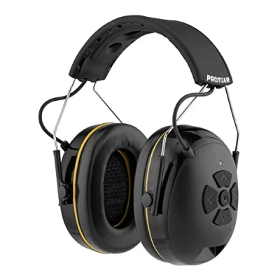 Immagine di PROTEAR Cuffie Antirumore Bluetooth, microfono integrato per chiamate in vivavoce, protezione dell&#039;udito ideale la falciatura, lavorazione del legno, SNR 30dB