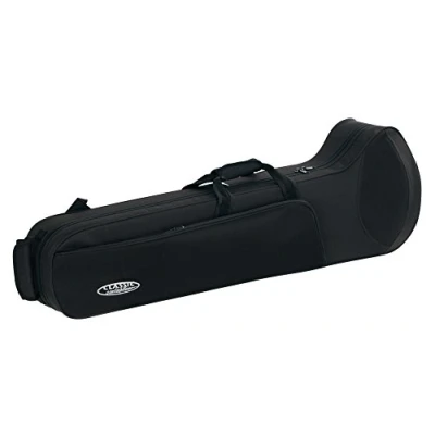 Immagine di Classic Cantabile Borsa per trombone imbottita Zaino Pratica impermeabile e resistente anti strappo imbottito custodia morbida leggera tutti comuni tromboni Tasca esterna accessori Nero