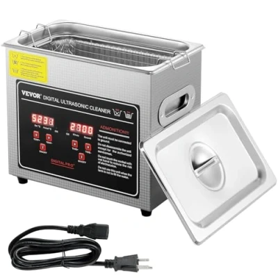 Immagine di VEVOR Pulitore a Ultrasuoni Digitale in Acciaio Inox Capacità 3 Litri con Riscaldamento Tempo Temperatura Regolabile, Macchina Pulitrice da Gioielli Occhiali Orologi Laboratorio Clinico