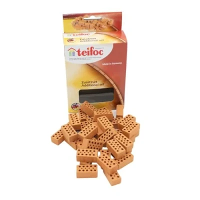 Immagine di Teifoc TEI906601, Costruzioni, Confezione 32 mattoncini, Colore Rosso, Regular Brick Kit, T906601