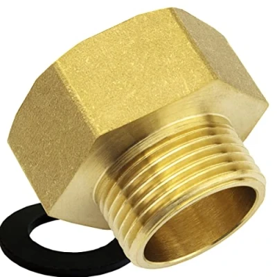 Immagine di SHYNE Riduttore da 1/4 a 1/2 Pollice in Ottone di alta Qualità, Robusto e Antiruggine, Nipplo Collegamento, Presa per Tubo (2 pz)