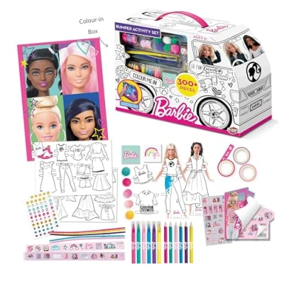 Immagine di BLADEZ Creative Maker Kitz Toyz Set di cancelleria per paraurti Barbie, con penne e adesivi, camper da colorare, oltre 300 pezzi