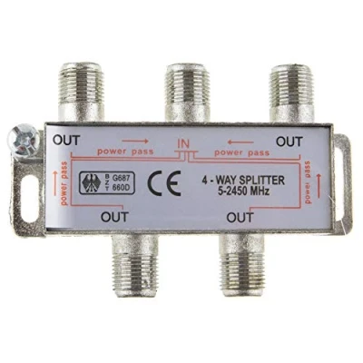 Immagine di Distributore SAT &amp; BK 4 splitter 100 dB schermato HD e Unicable