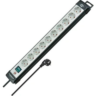 Immagine di Brennenstuhl 1951500100 Multipresa con interruttore 10 scomparti Nero, Bianco Schuko 1 pz.