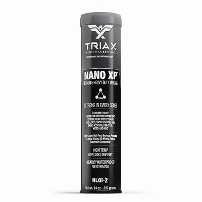 Immagine di TRIAX Nano XP Grasso Ultra Heavy Duty, Completamente Sintetico con Fullerene, Punto di Goccia &gt;330C, Carico EP Estremo. Per Cuscinetti ad Alta Temperatura, Telaio/5a Ruota, Marine (400 g)