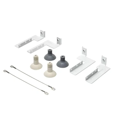 Immagine di AEG Kit di montaggio a colonna BR12 Accessori per lavatrici e Asciugatrici Ancoraggi da 52 67 cm Include flangia sicurezza Massima stabilità Cura dei vestiti