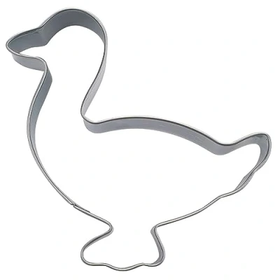 Immagine di Stampini per Biscotti a Forma di Oca in Acciaio Inox, Argento, Inossidabile, Silver, 10 cm