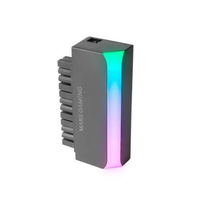 Immagine di MARSGAMING MCA L24, Adattatore ATX 24 Pin a 90, Illuminazione 5V 3 ARGB, di Alimentazione per Scheda Madre, Installazione Plug &amp; Play, Compatibilità Universale, Nero