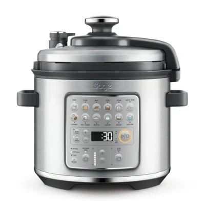 Immagine di Sage The Fast Slow Go Cuocere a Pressione, Fuoco Lento, Saltare, Vapore, Stufare, Fare il Risotto Acciaio Inox Spazzolato