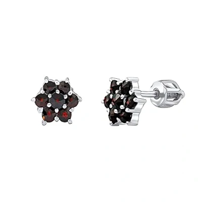 Immagine di SILVEGO Orecchini in Argento 925 con Vero Granato Ceco Fiore, SILVEGOB380002BDS