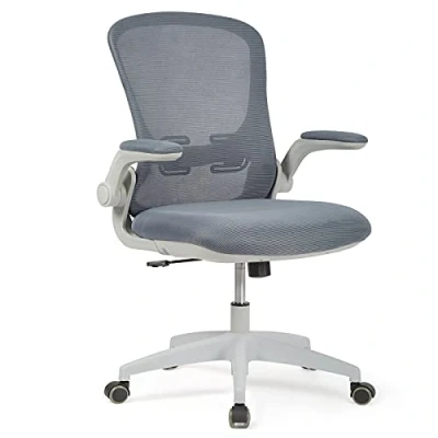 Immagine di IntimaTe WM Heart Sedia da Ufficio Ergonomica, Scrivania in Rete Traspirante, Girevole con Braccioli Regolabili e Supporto Lombare, per Studio, grigio