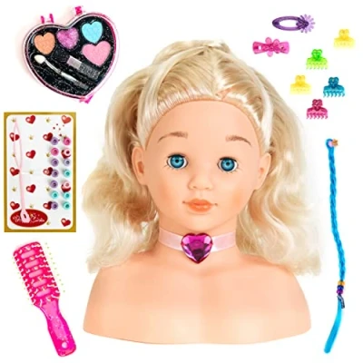 Immagine di Theo Klein 5236 Busto per trucco e acconciatura &quot;Little Sophia&quot; I Cuore con trucchi Capelli lavabili pettinabili gioielli Giocattoli bambini dai 3 anni in su