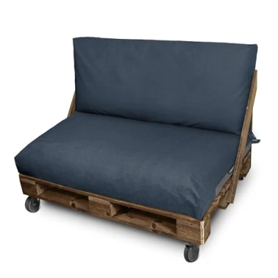 Immagine di Happers Set 2 CuscinI da Esterno e SfoderabilI per Pallet in Naylim ImpermeabilI Grigio Petrolio Opaco