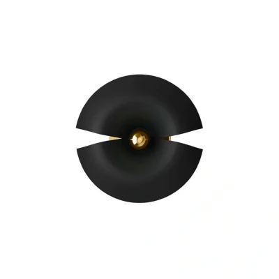 Immagine di AYTM Cycnus applique, nero, Ø 30 cm, spina, alluminio, E27