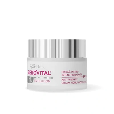 Immagine di Crema Antirughe Viso Intensamente Idratante con SPF 10, Effetto Lifting, Previene le Macchie Pigmentari, per Pelle Secca, Disidratata, Matura, 50 ml, Gerovital H3 Evolution