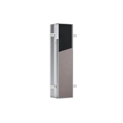 Immagine di Emco Asis Plus 975611007 Modulo 658 mm (Arresto Porta a Destra, Spazzola Integrata, piastrellabile, Modello UP, Scomparto per Carta igienica) in Alluminio