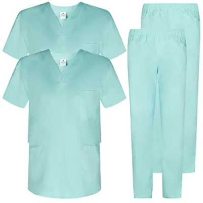 Immagine di MISEMIYA Pack * 2 PCS Uniforme Medica con Maglia e Pantaloni Uniformi Mediche Camice sanitarie Ref.2 8178 X Large, Turchese