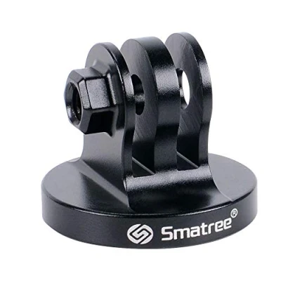 Immagine di Smatree Adattatore per treppiede in alluminio GoPro Session, HERO 2018, Fusion, 11/10/9/8/7/6/5/4/3/2/1/Max, colore nero