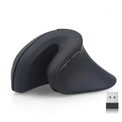 Immagine di Zienstar Mouse Verticale senza fili, Ottico Ergonomico Ricaricabile con 3 DPI Regolabili,Design a Mano Destra Nero