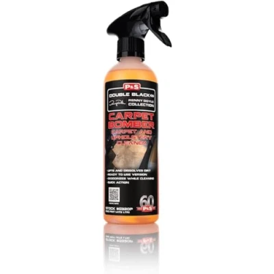 Immagine di Manwe P&amp;S Professional Detail Products Carpet Bomber And Upholstery Cleaner; Citrus Based Cleaner Dissolves Grease Lifts Dirt; Highly Dilutable; Great on Engines &amp; Wheel Wells (1 Pint)